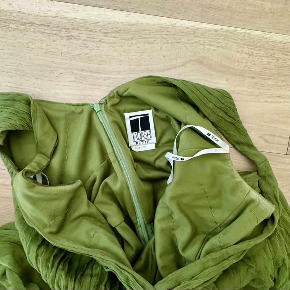 💚TADASHI olive green dress petite💚 - Picture 2 of 2